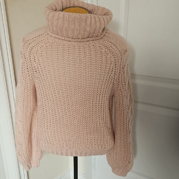 RW&CO Pink Chunky Knit Turtleneck Sweater - Picture 1 of 16
